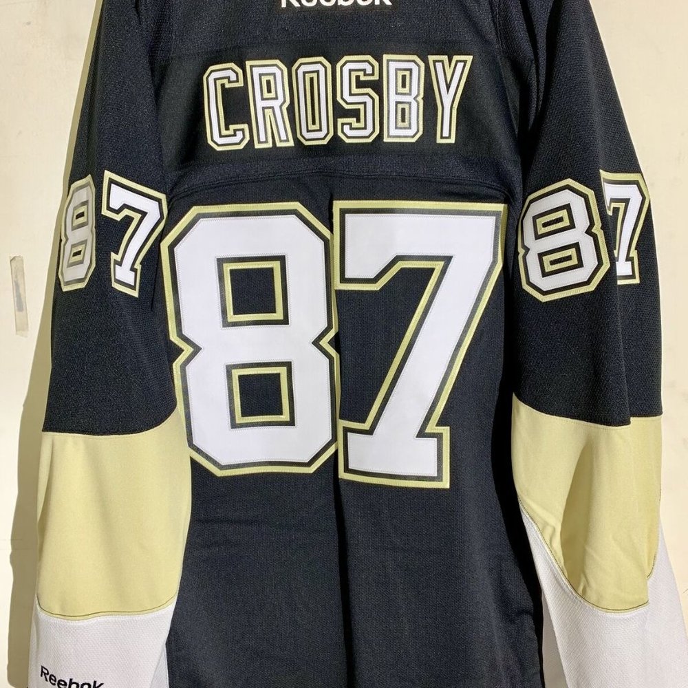 Reebok PITTSBURGH PENGUINS SIDNEY CROSBY Men’s JERSEY Sz M,L, or 4XL New w tags - Picture 3 of 4